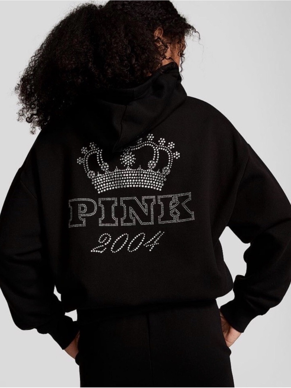VICTORIAS SECRET PINK LMT. EDITION BLING FULL ZIP HOODIE Size XS